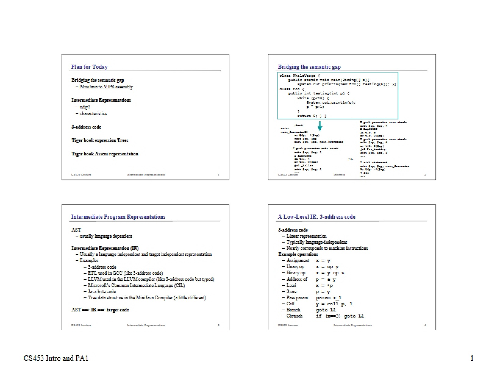 Lecture Notes - Introduction to Compiler Construction