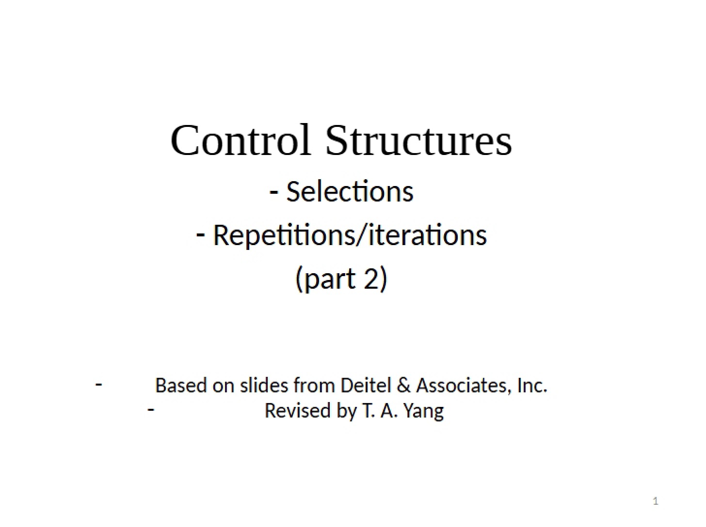 Structures of Control
