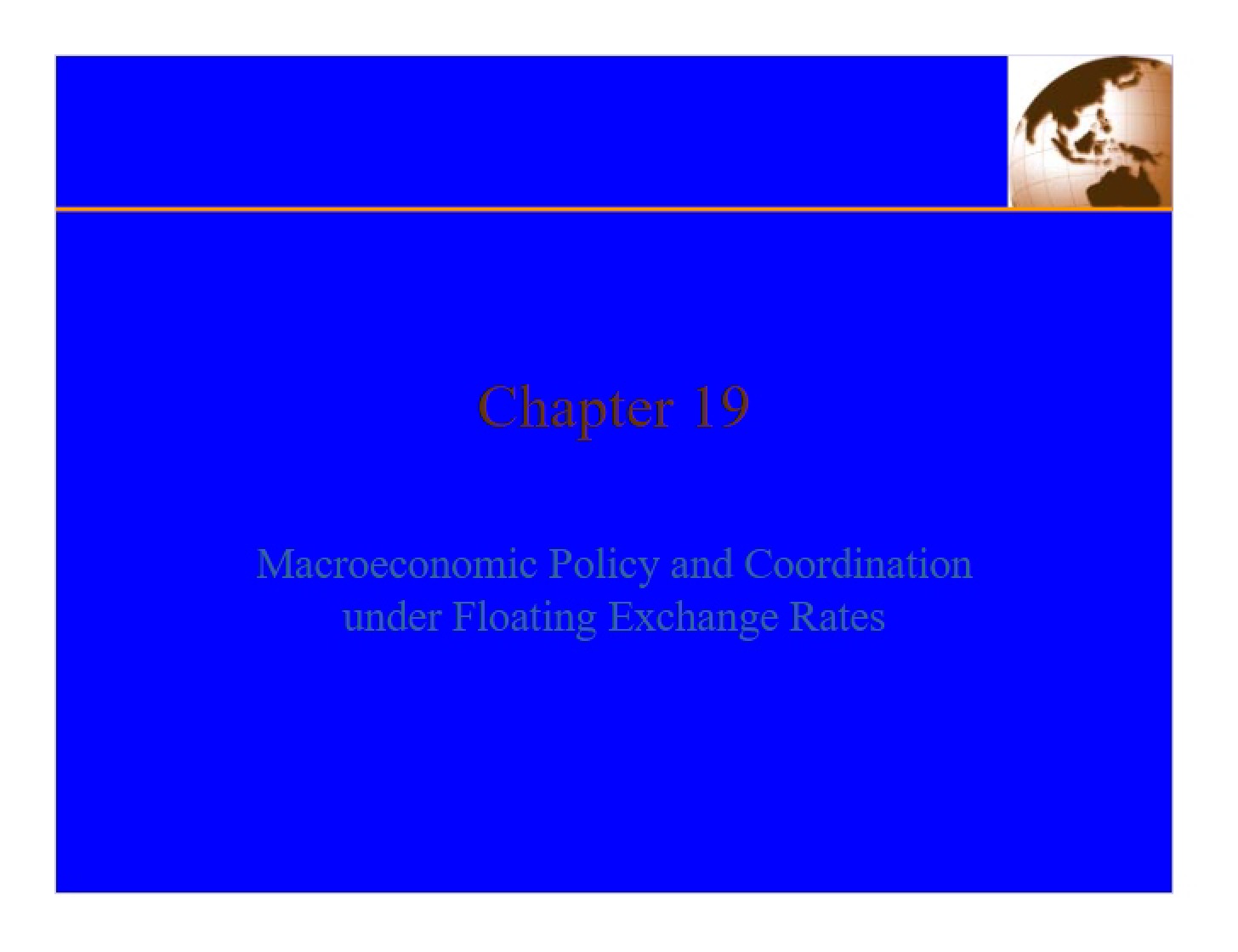 Coordination of Macro Policy