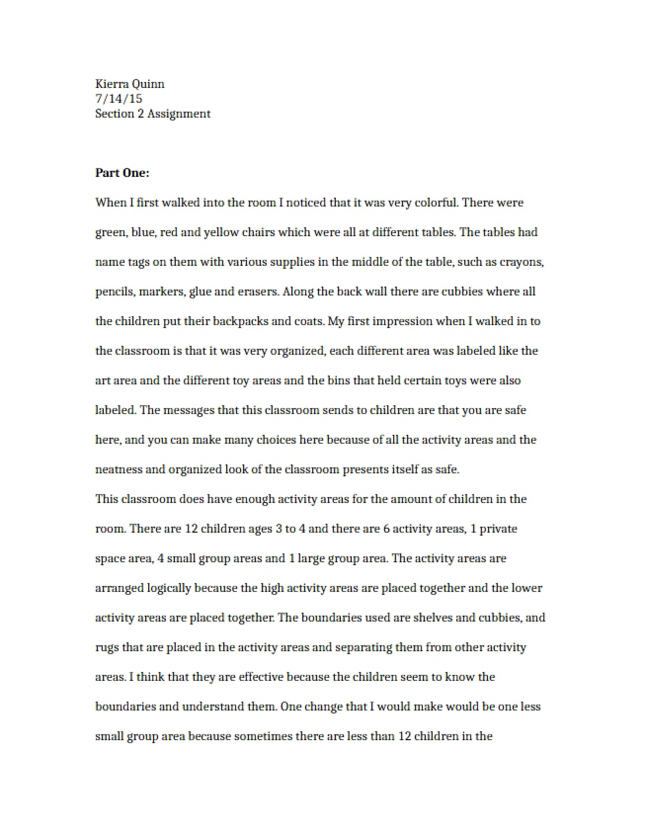 Behavior Assignment Section 2