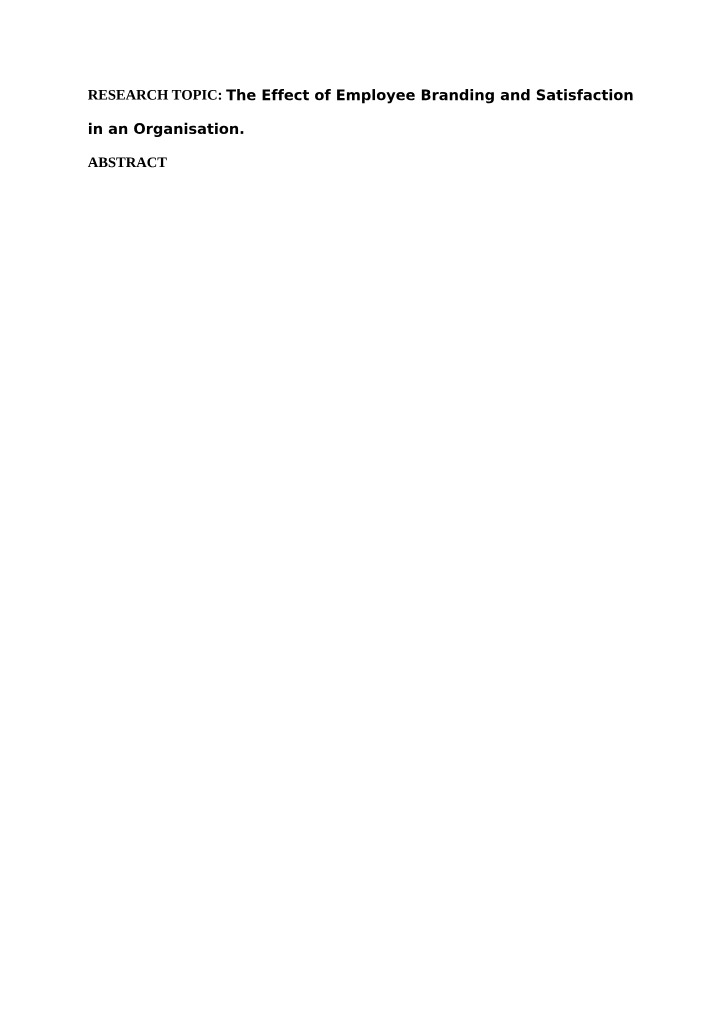 EE204 - Employee Branding