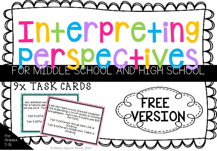 Task Cards for Interpreting Perspectives