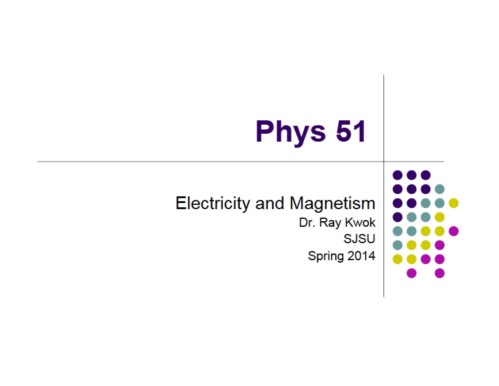 Introduction to Electromagnetism