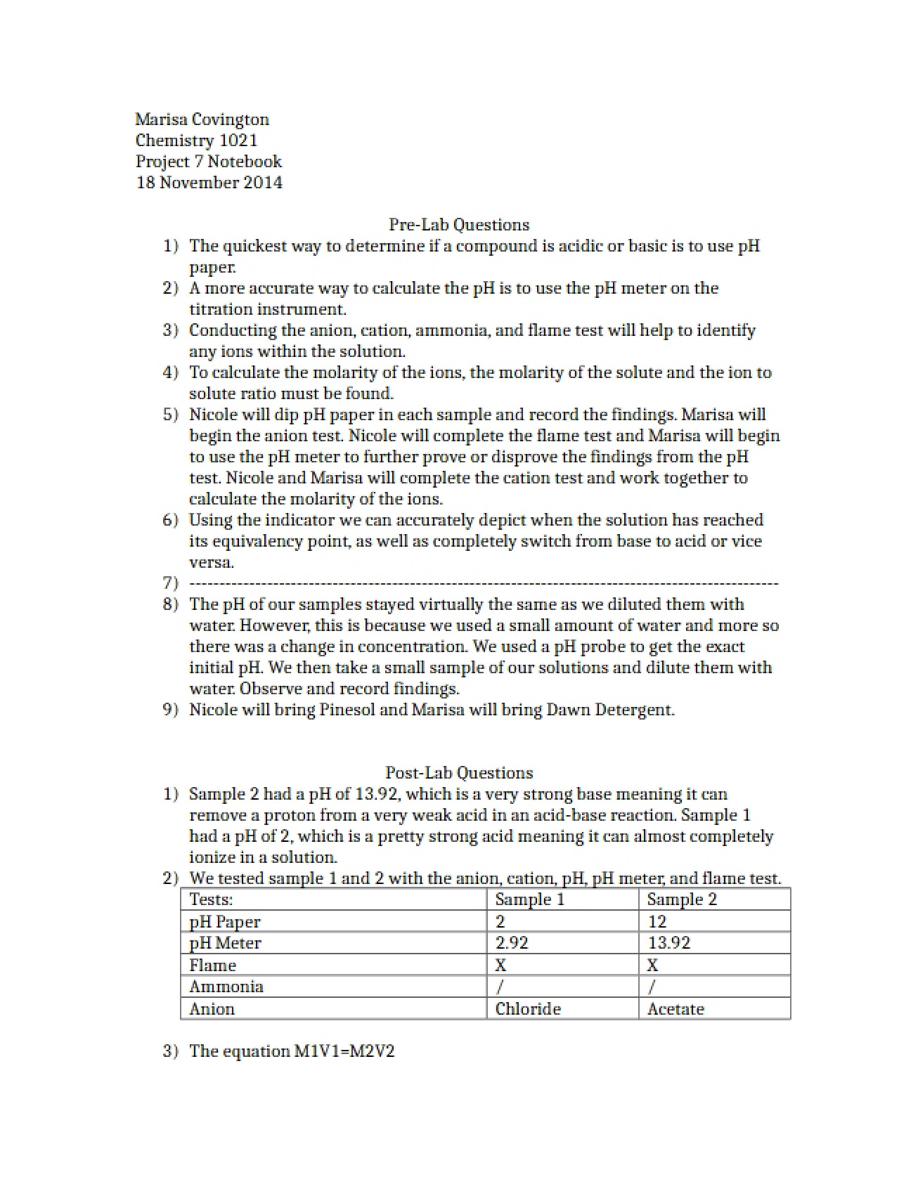 Lab Notebook Project Seven