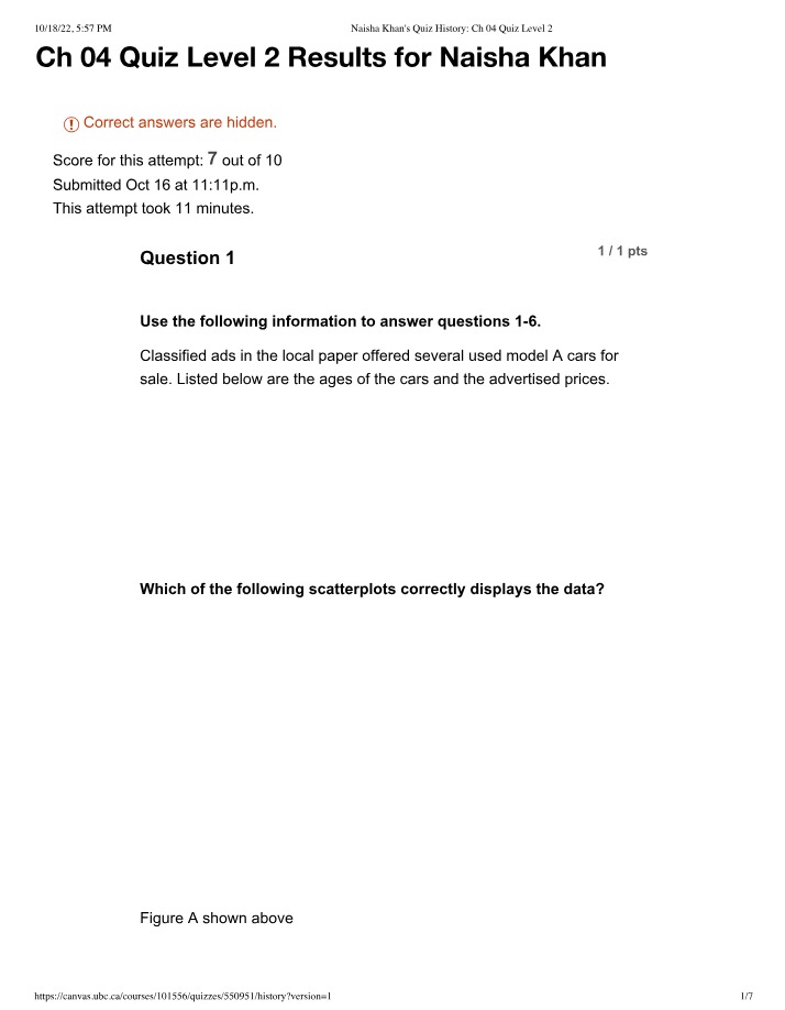 Chapter 04 Quiz - Level 2 Results