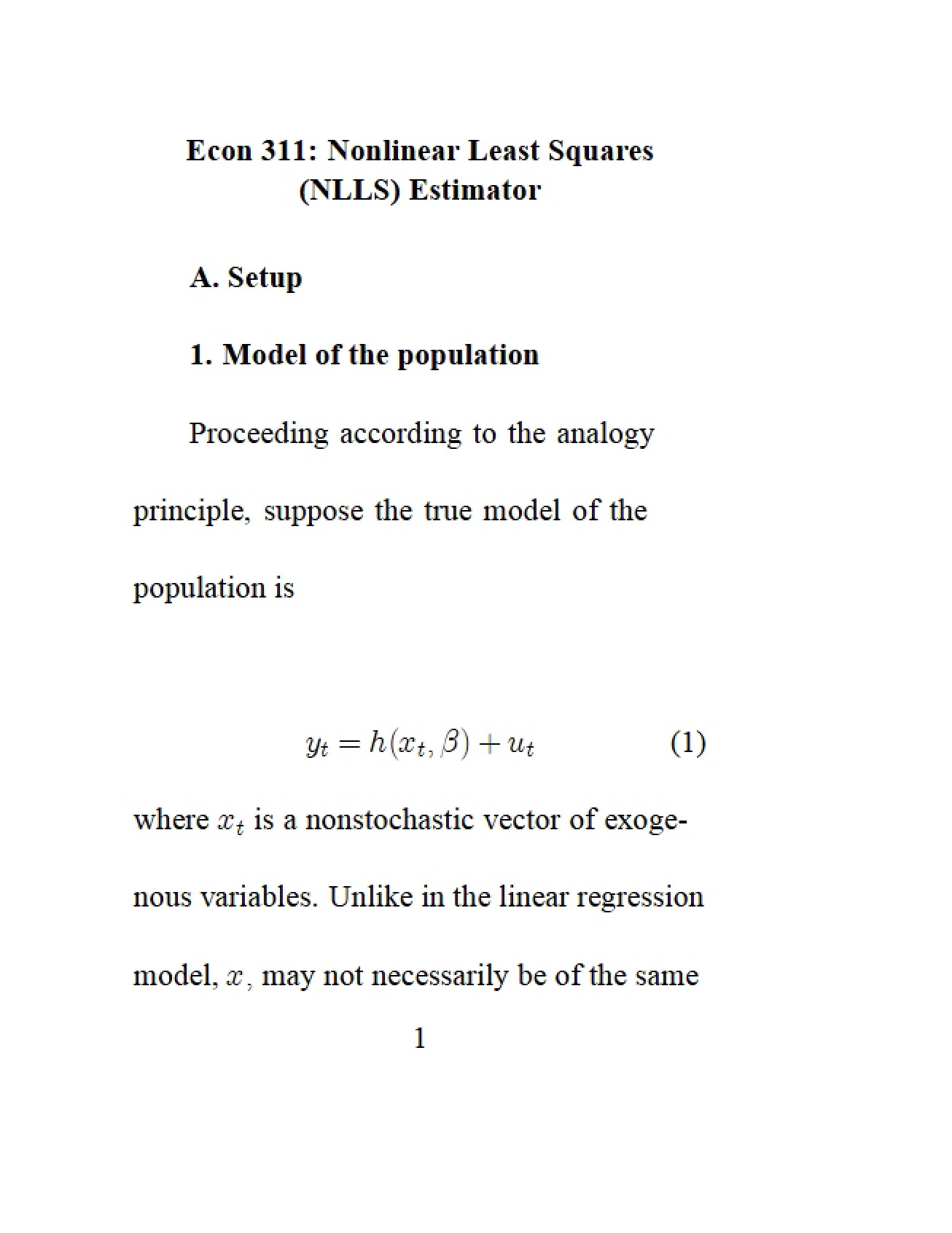 Introduction to Nonlinear Least Squares