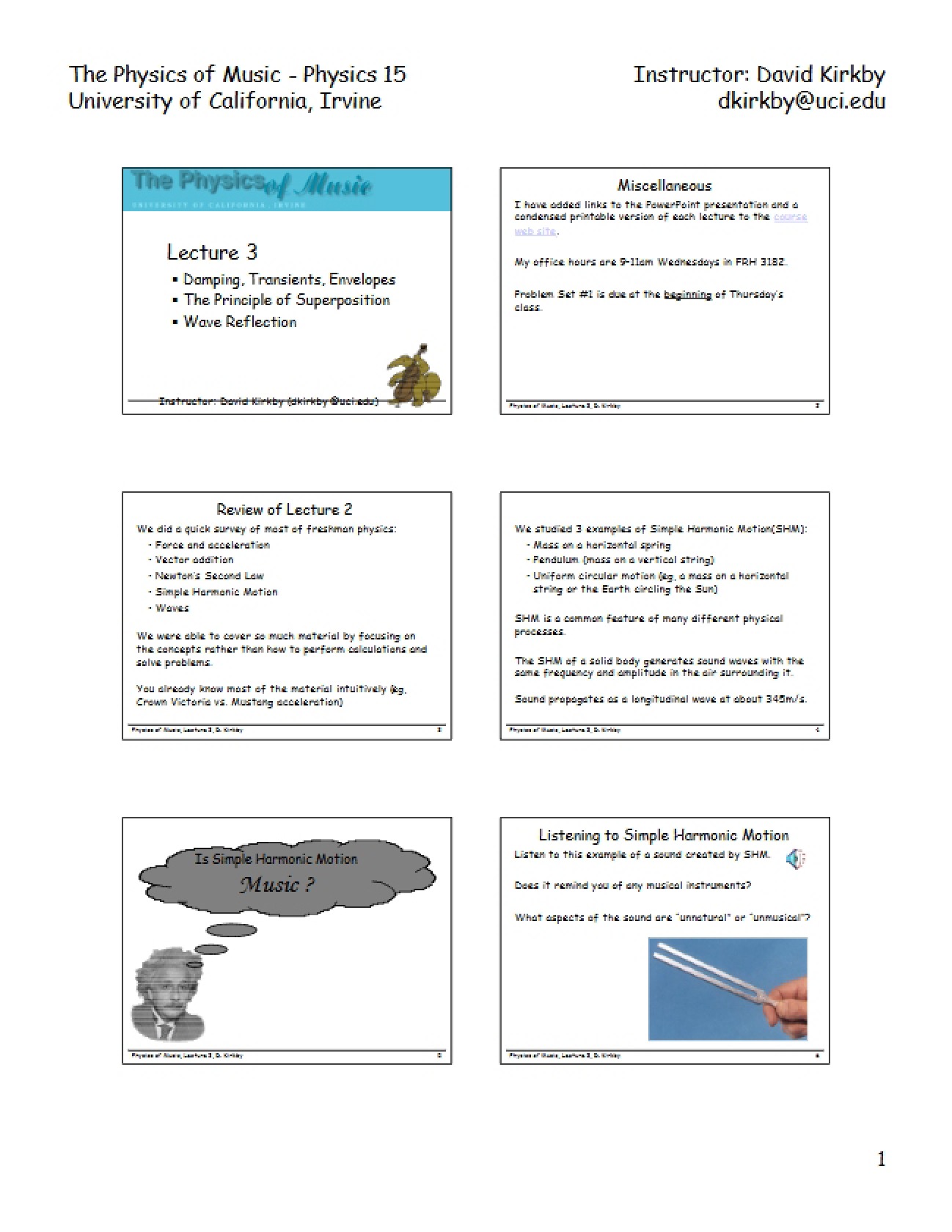 Third Guide for Lecture