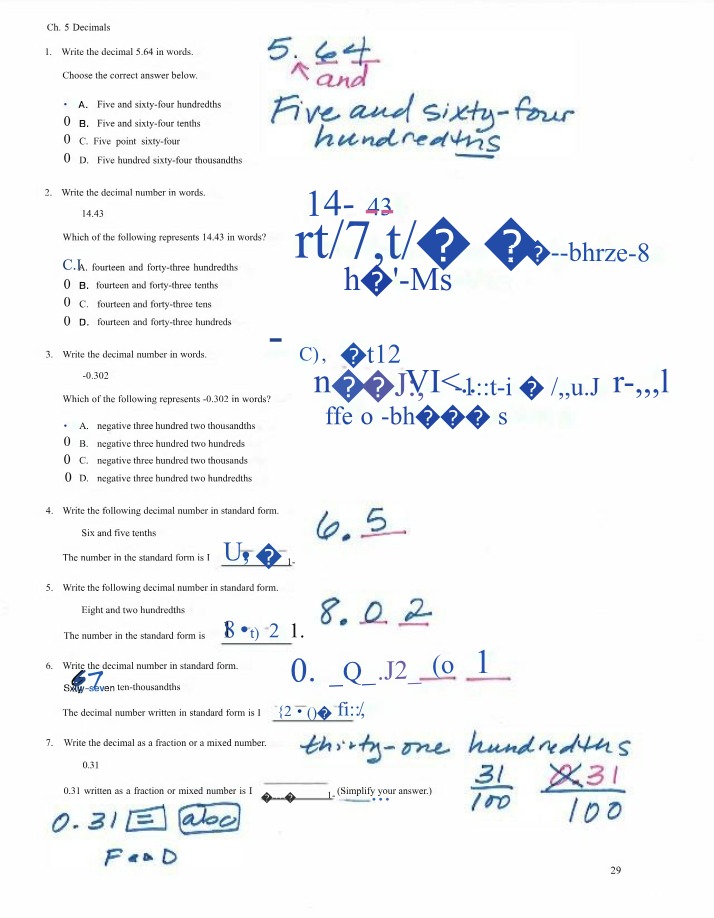 Chapter 5 - Decimals