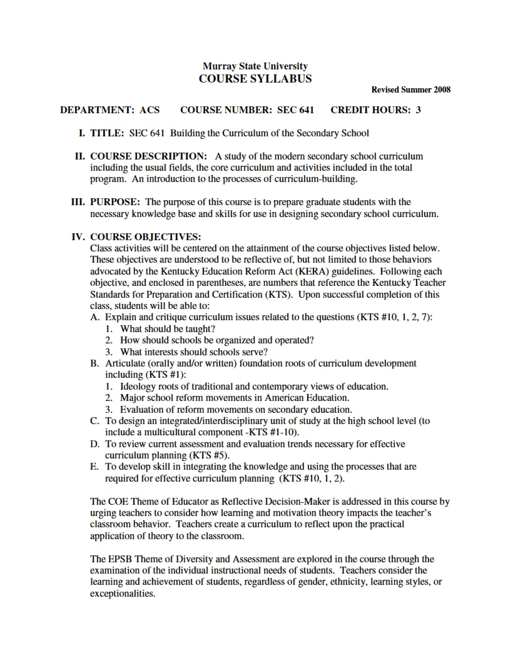 Syllabus