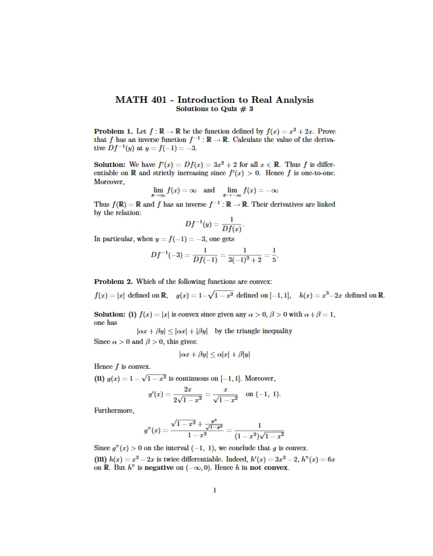 Analysis of Real Variables
