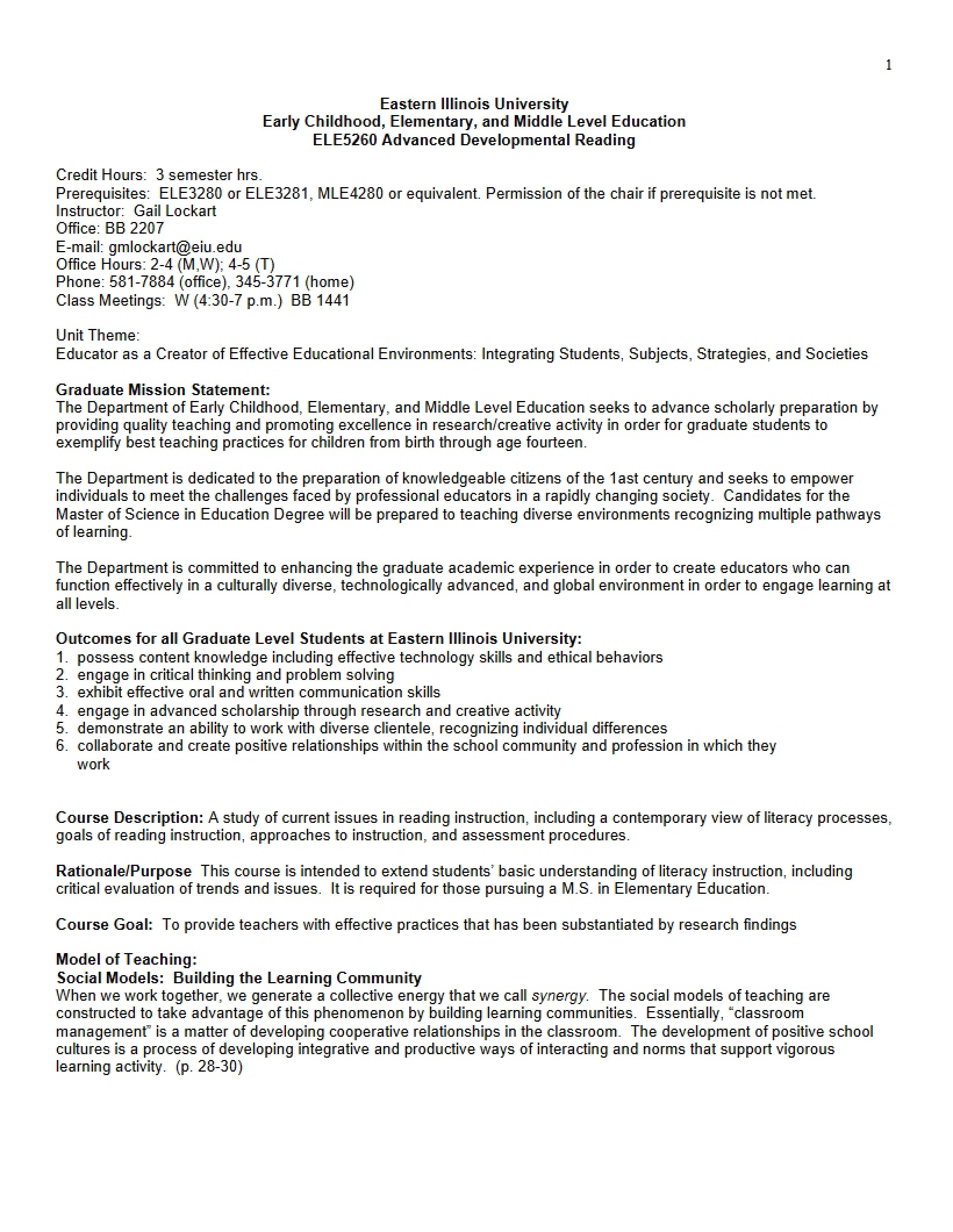 Syllabus - 9 Pages