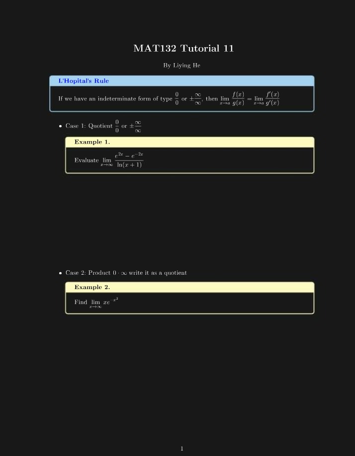 Week 11 - MAT132 22F