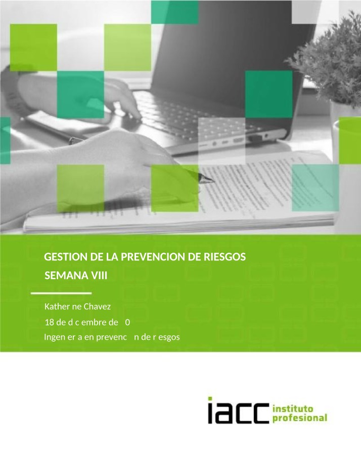 Gestión de la Prevención de Riesgos - Semana 8
