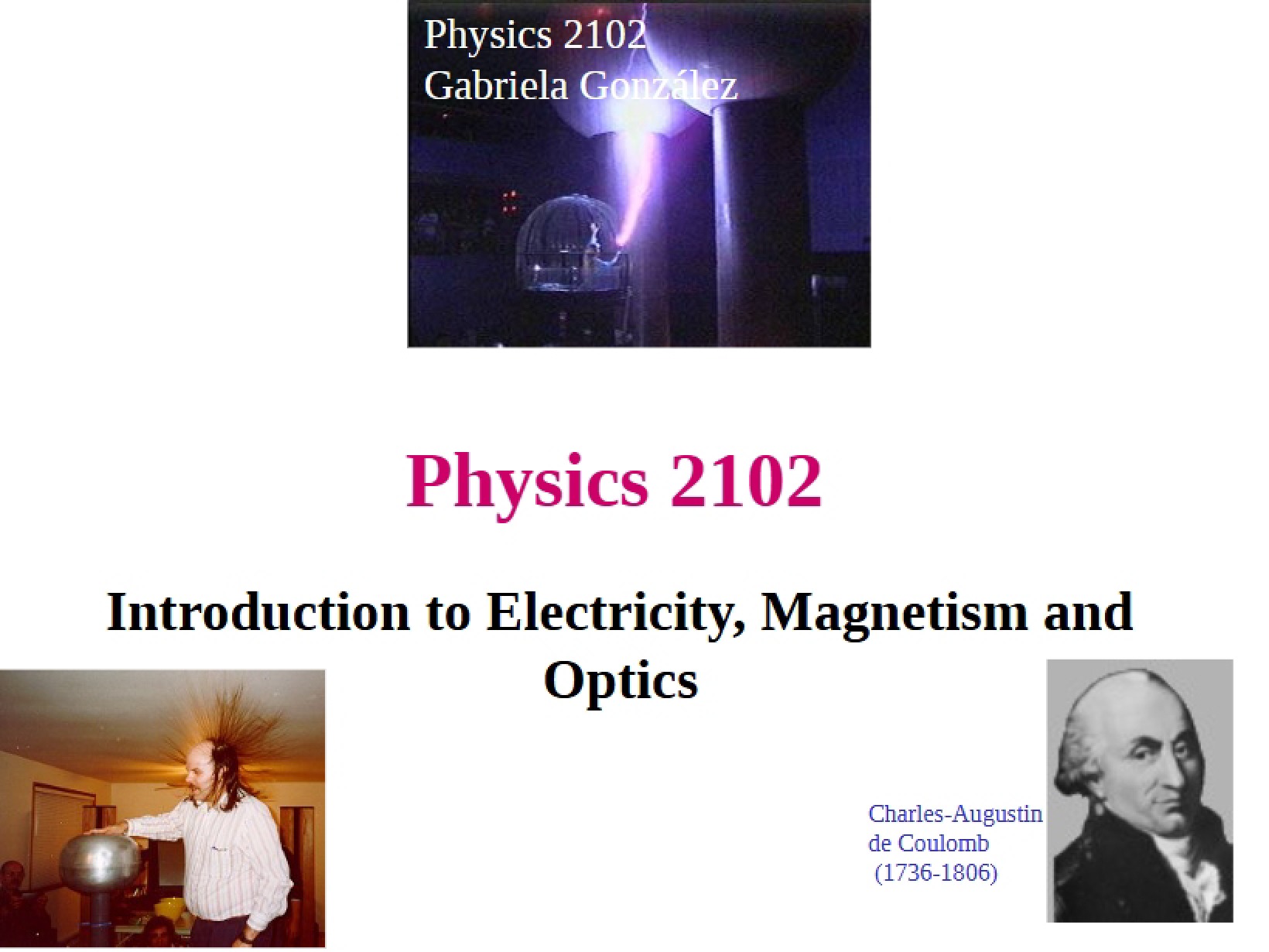Magnetism, Optics, and Electricity Intro