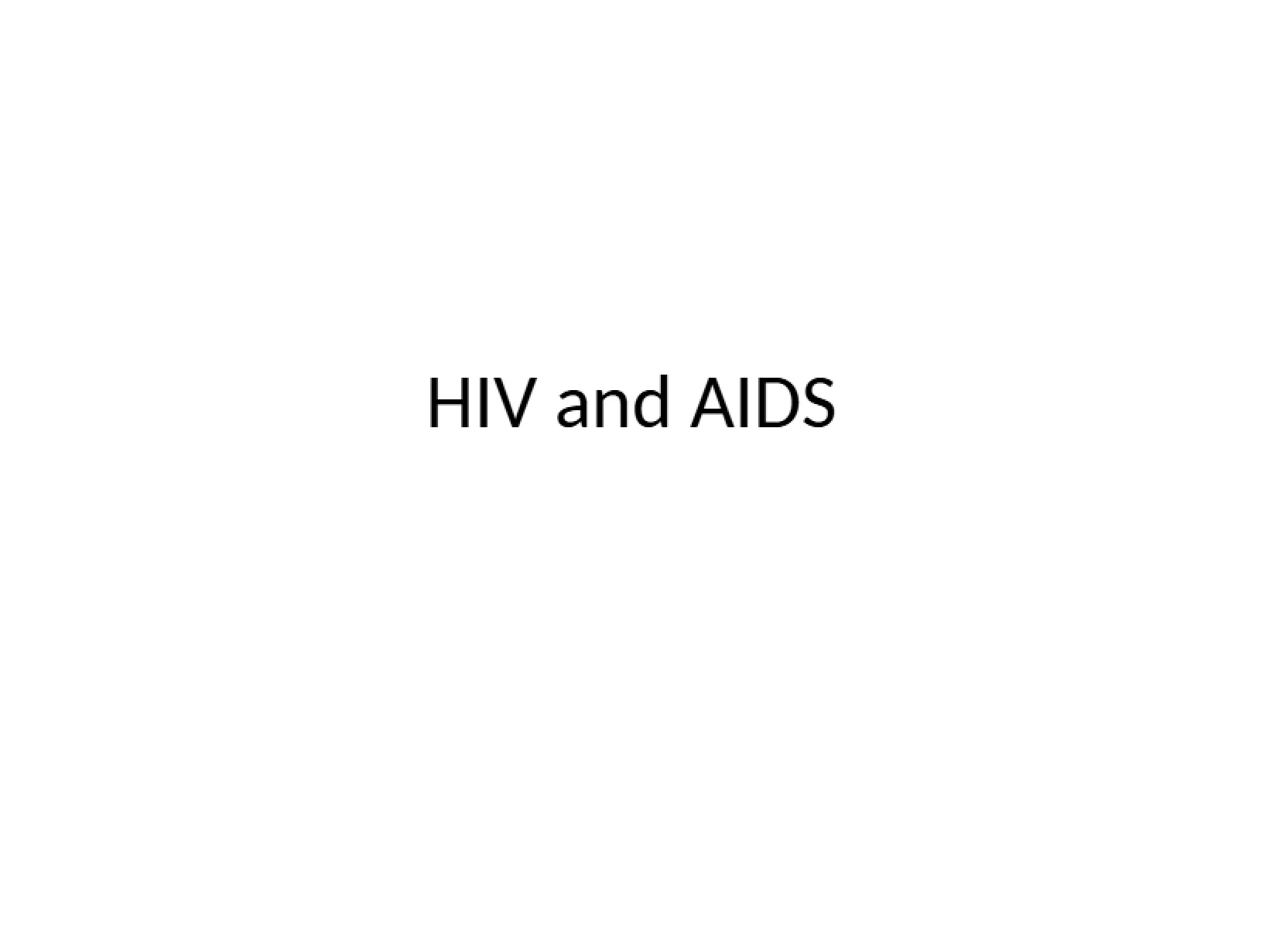Lecture 13 HIV