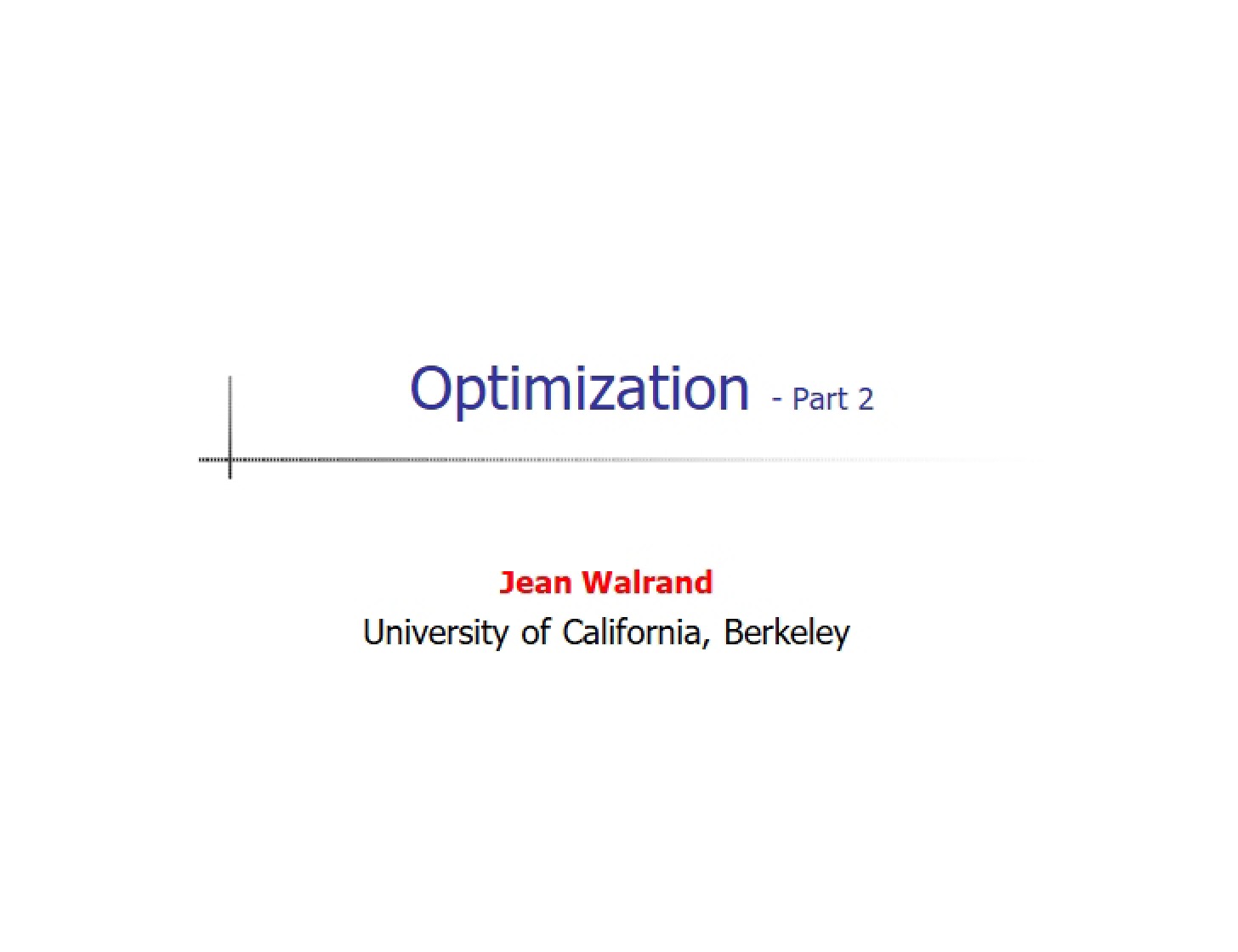 Theory of Optimization