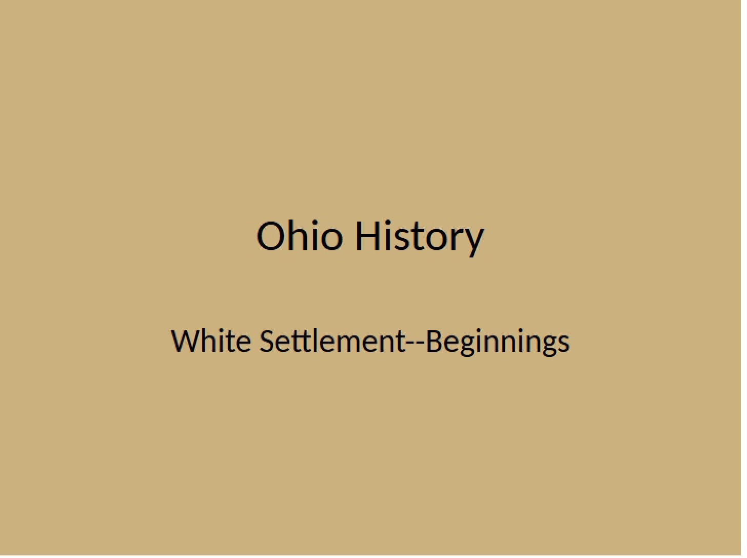 Topic 08 White Settlement Beginnings