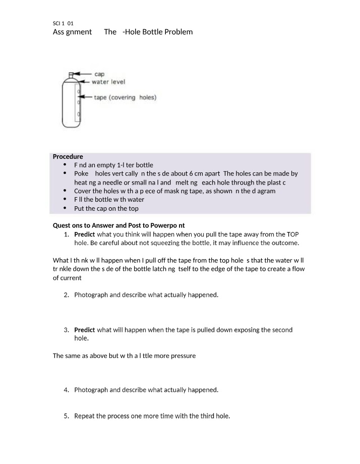 The 3-Hole Bottle Problem - Assignment 4