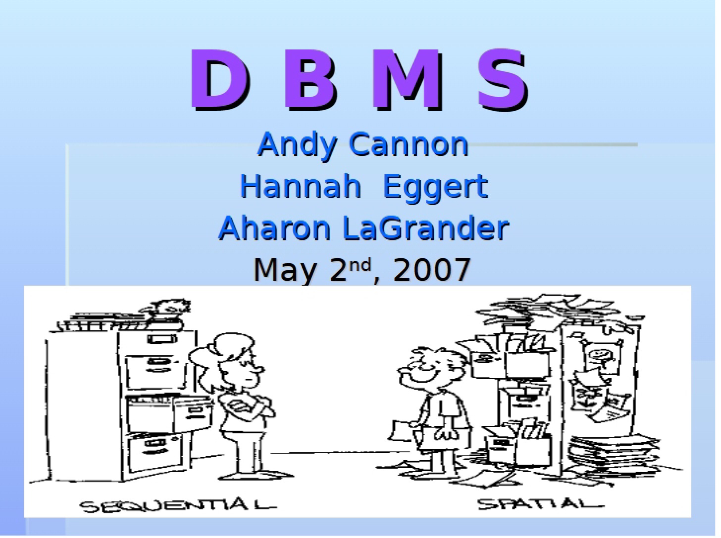 Management Systems for Databases