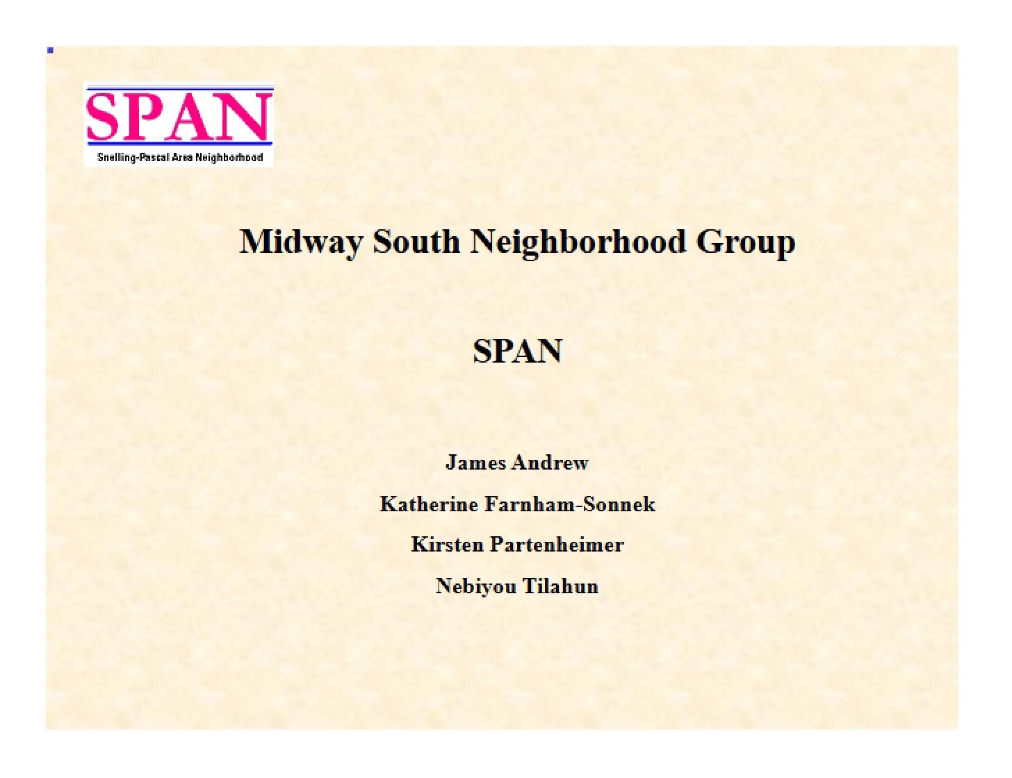 SPAN Midway South Neighborhood Group