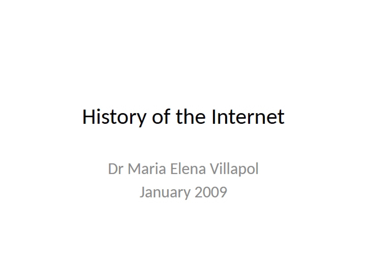 Internet History