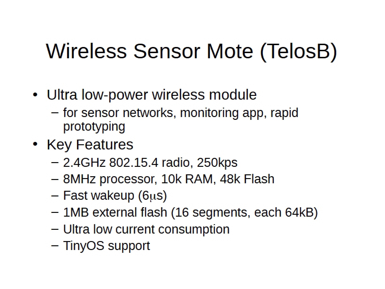 Mote for Wireless Sensors