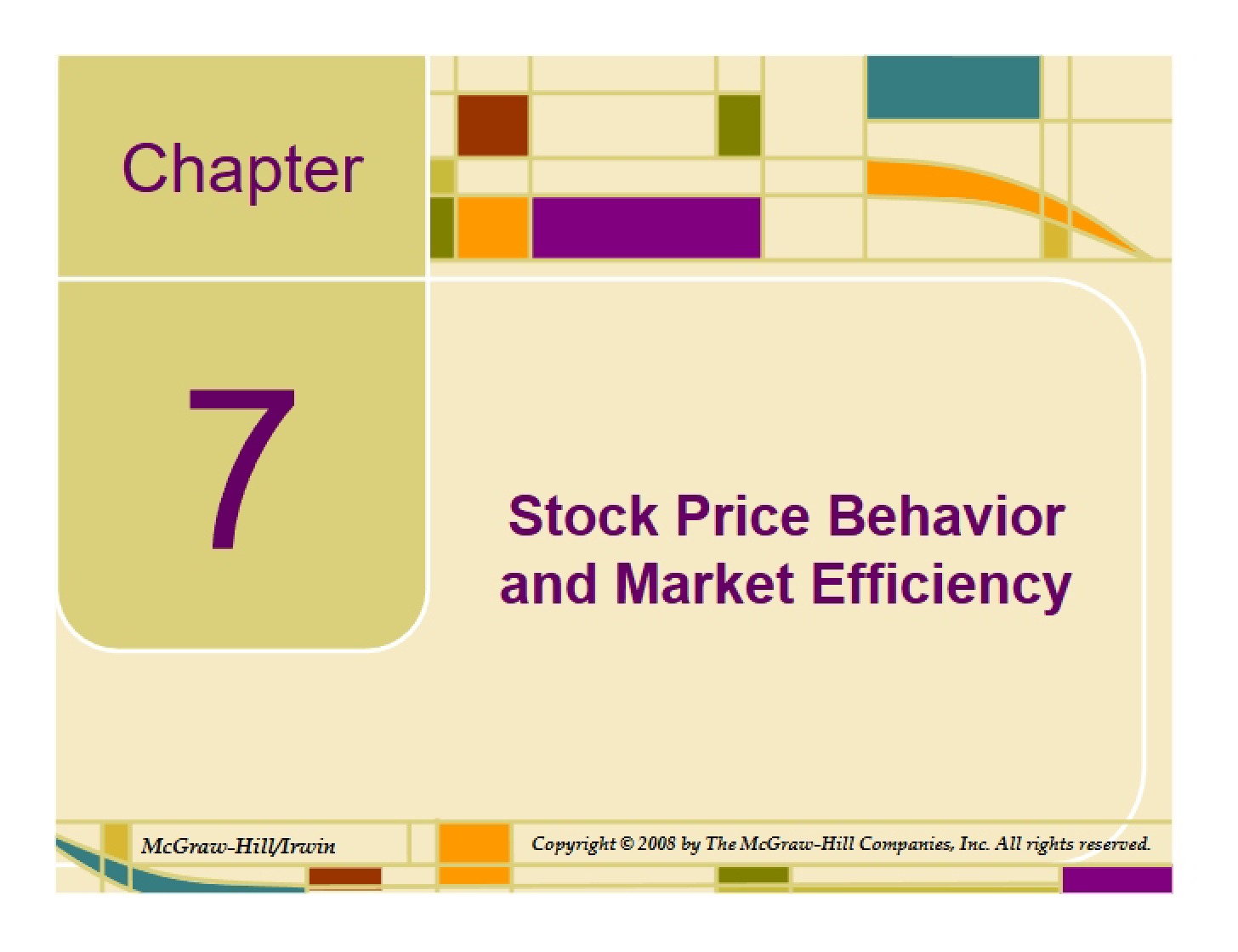 Market Efficiency and Stock Prices