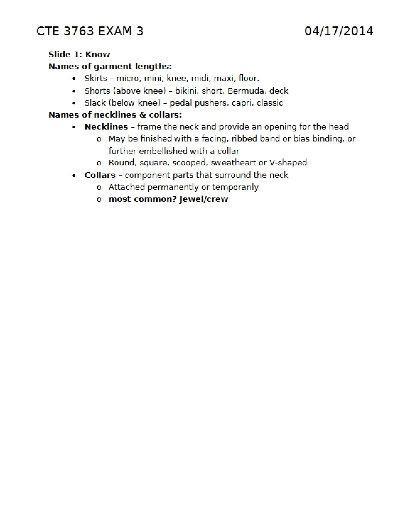 Third Examination in Product Analysis and Costing