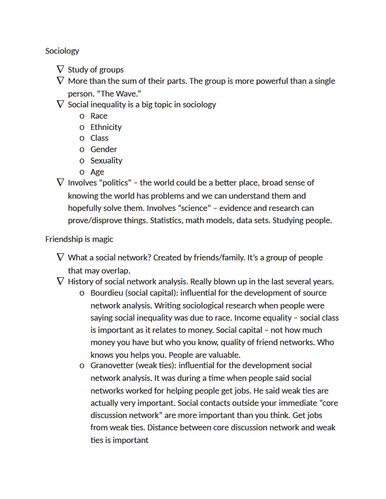 Exam One Notes