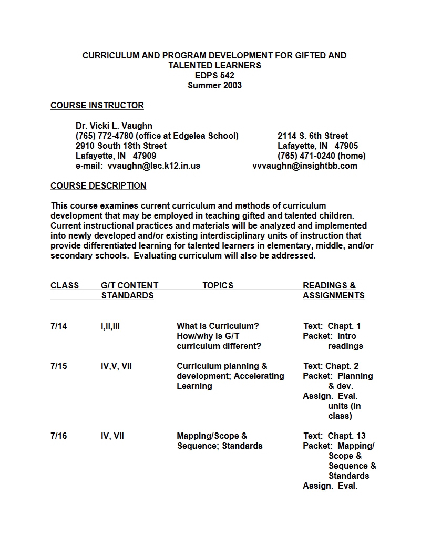 Syllabus