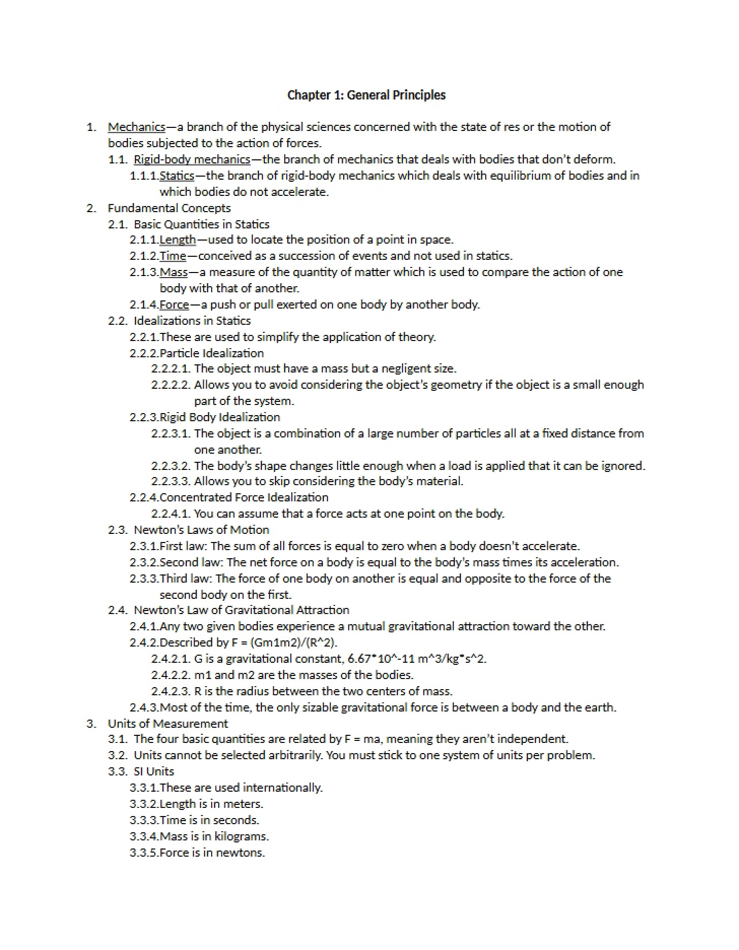 General Principles Chapter One Book Notes