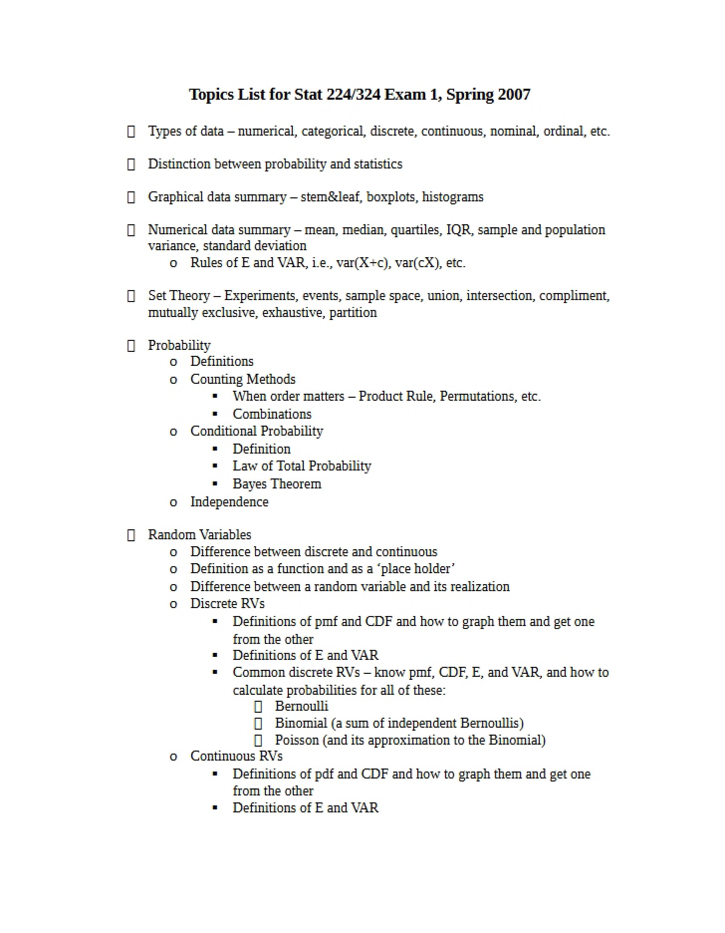 List of Topics