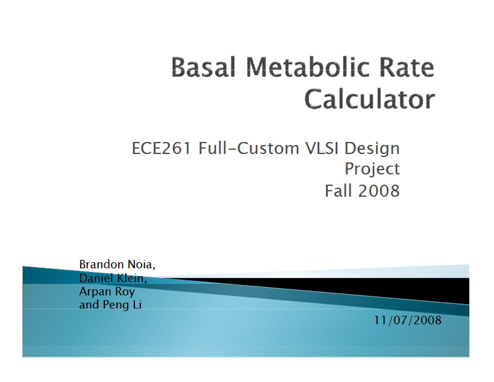 Calculator for Basal Metabolic Rate