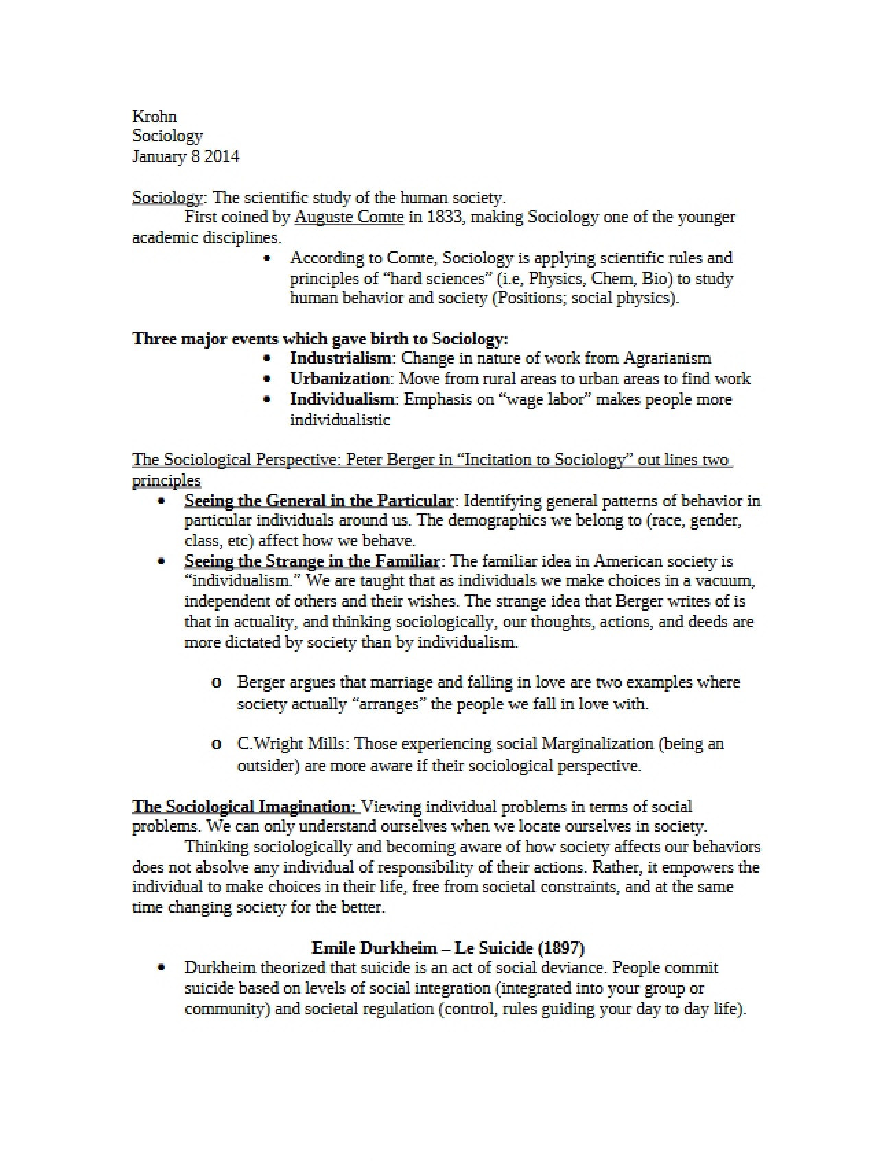 Intro to Sociology