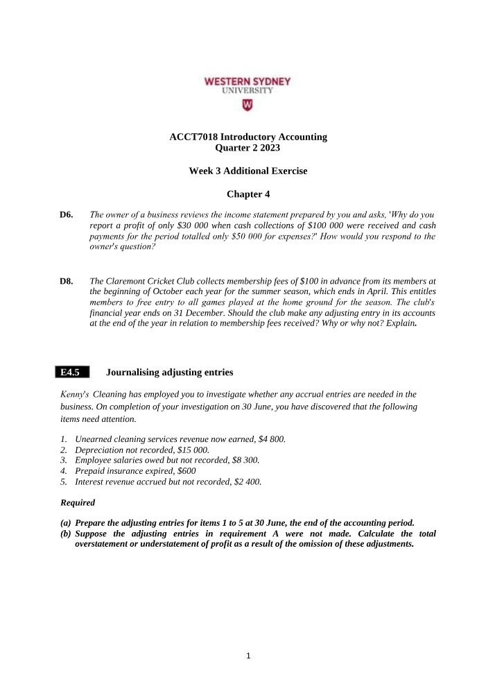 Week 3 Additional Exercise - Chapter 4 (ACCT7018)