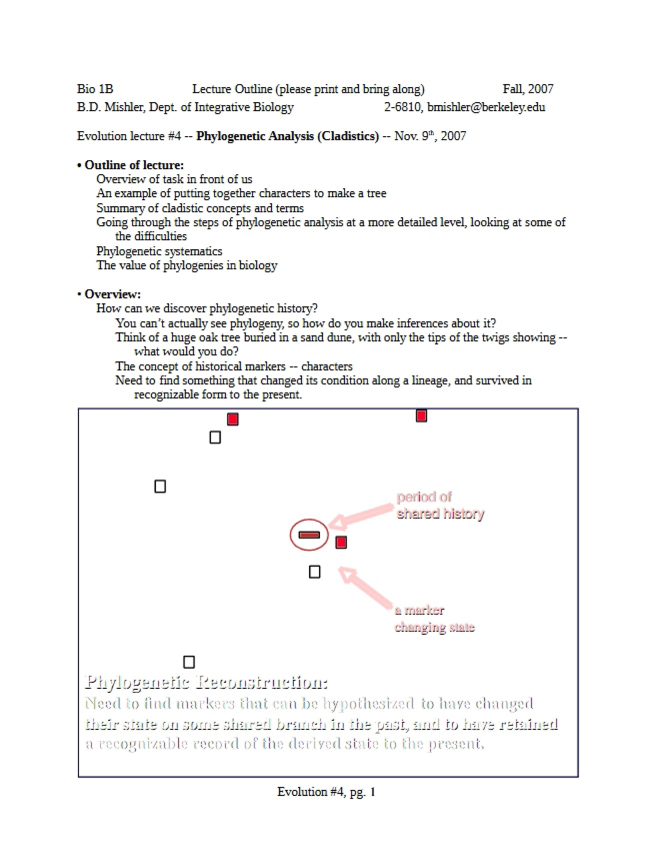 Notes on Biology 1B