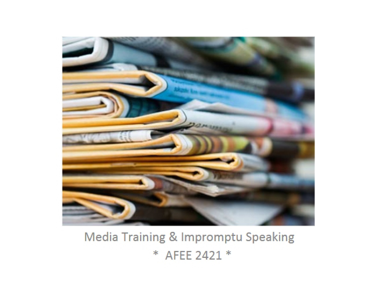 Media Speaking Techniques