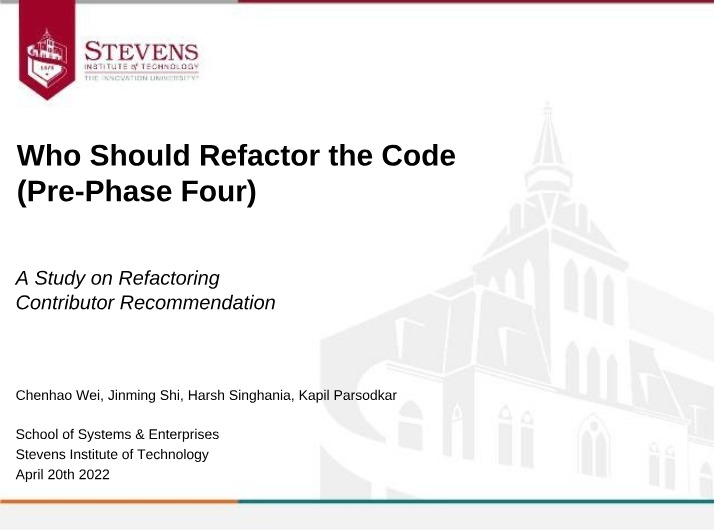 Presentation for Pre-Phase 4