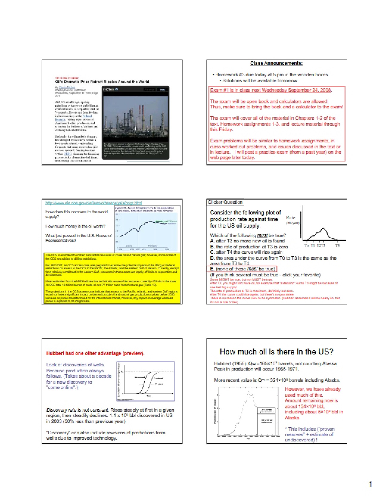 Eleventh Set of Lecture Notes