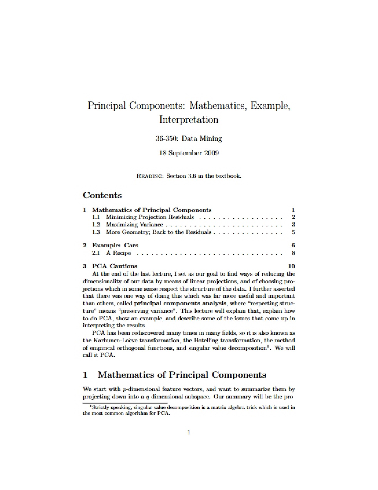 Statistical Computing Lecture Three