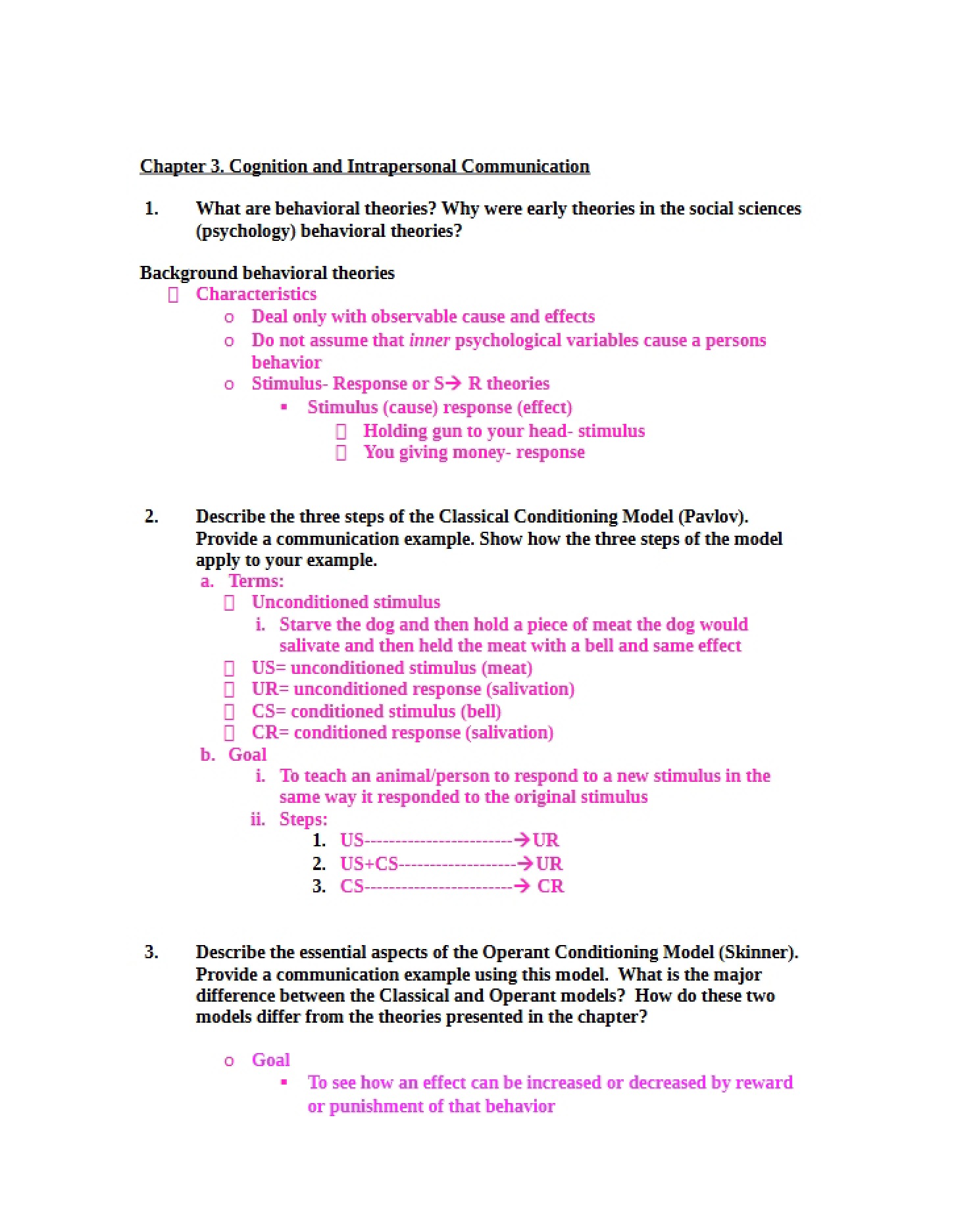 Study Guide for Midterm 2