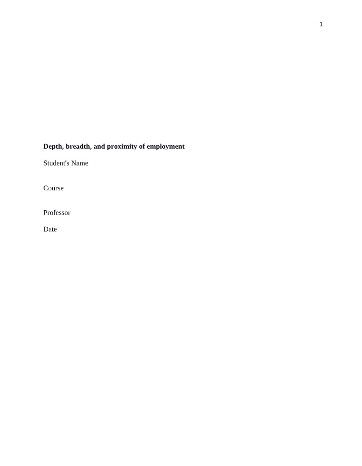 Research Study - Government Intervention in Family Planning and Employment