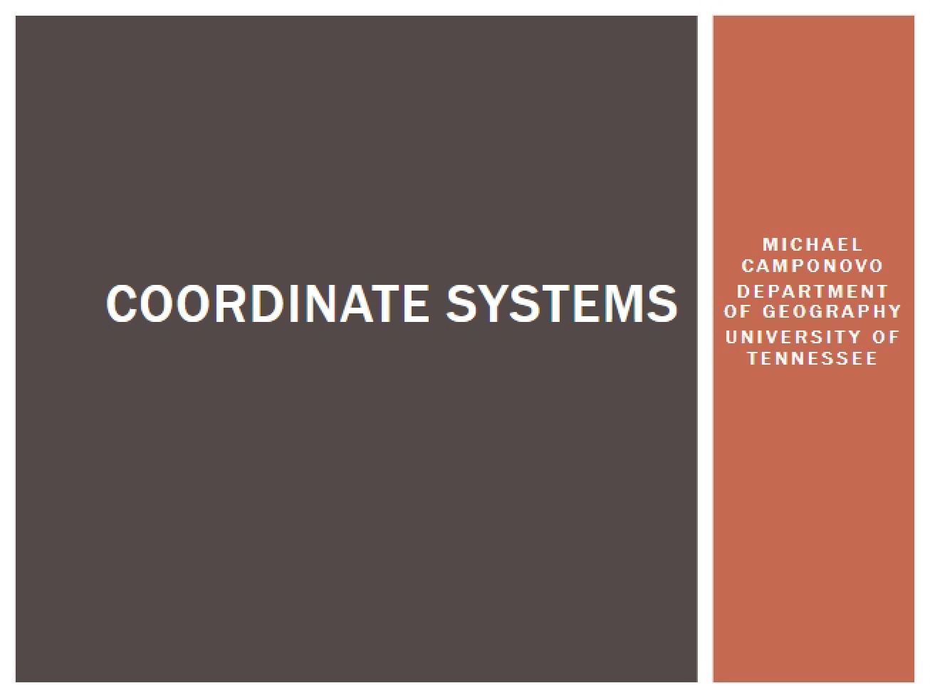 Coordinate Systems Analysis
