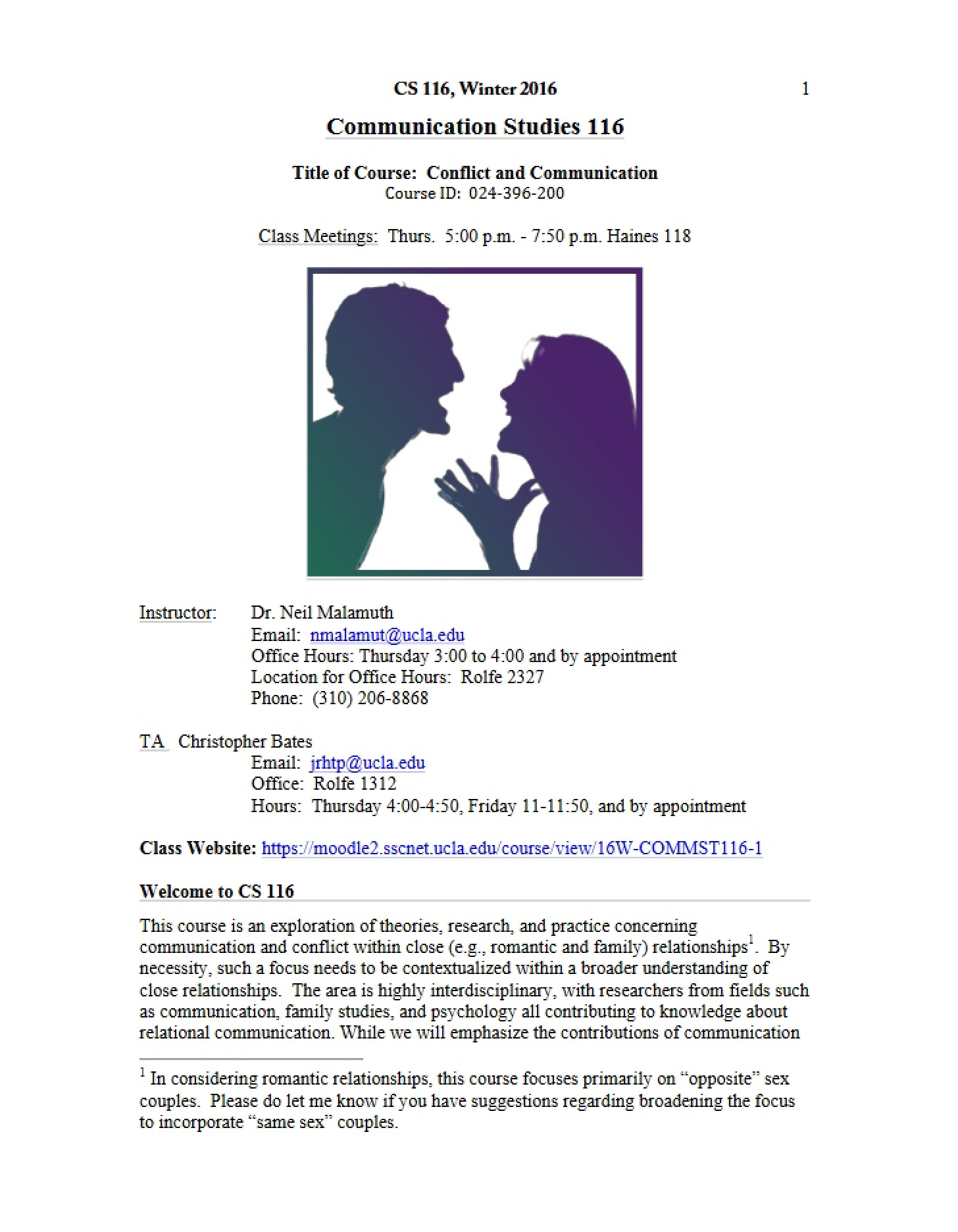 Syllabus for CS 116