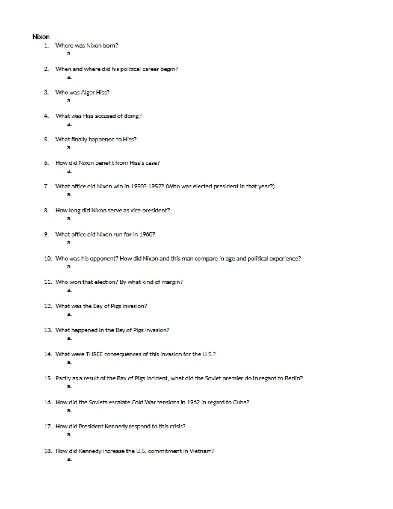General Course Assignment