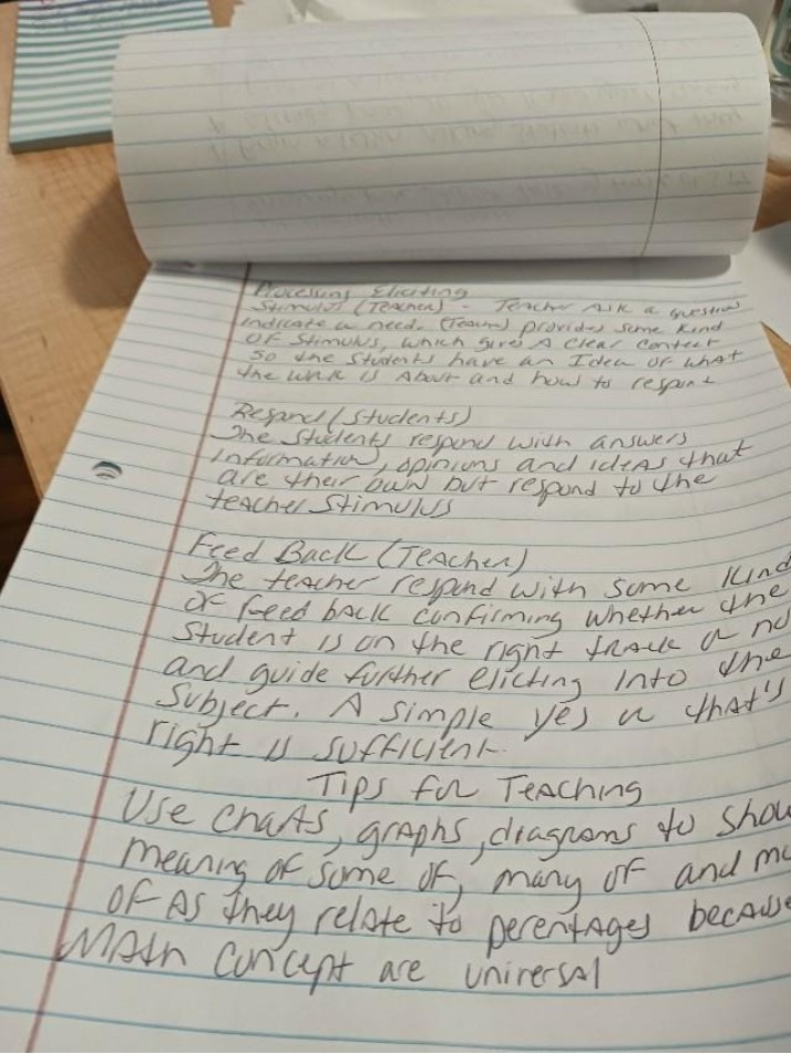 Notes on Student Response Analysis and Teaching Strategies