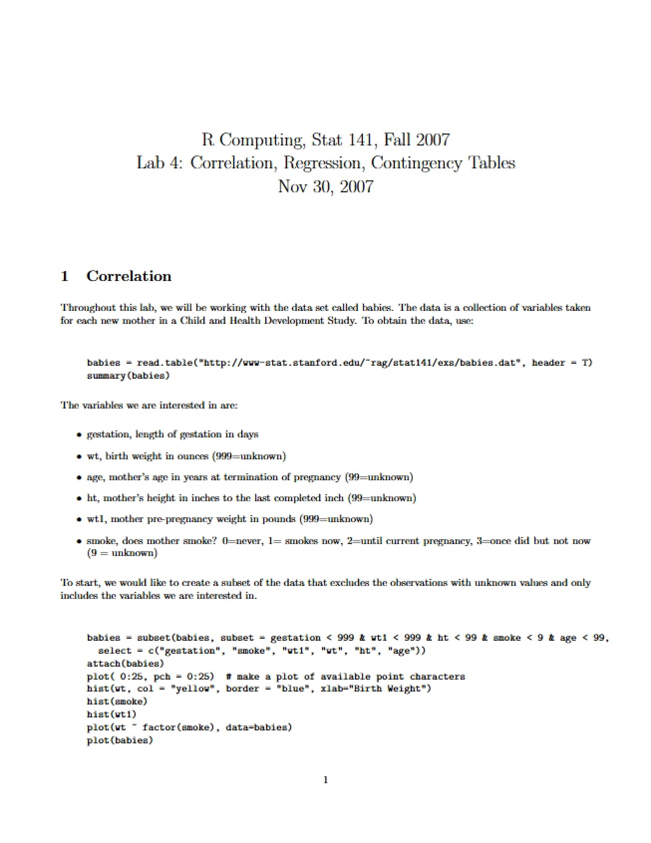 Course Notes on Biostatistics