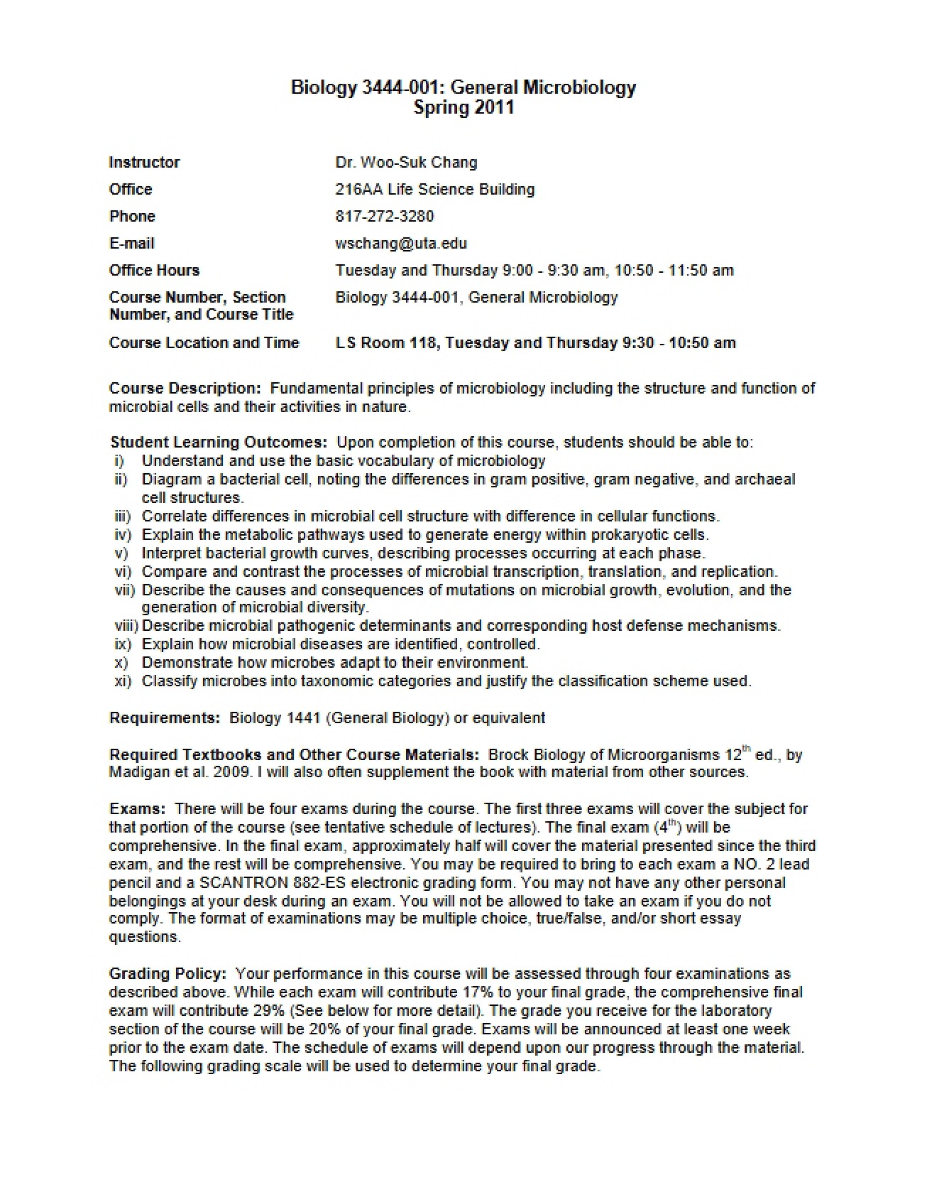 Course Syllabus