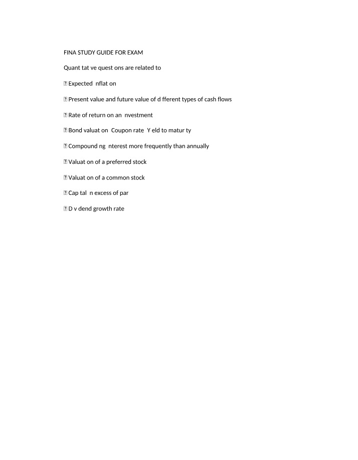 Exam 2 Study Guide