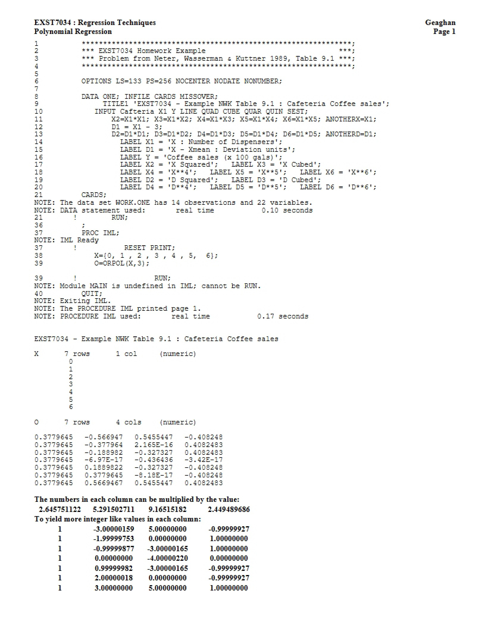 Regression Polynomial